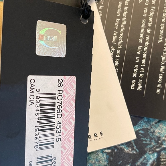 NWT! Just Cavalli By Roberto Cavalli Fish Scale Blouse Size: XS - Picture 8 of 15